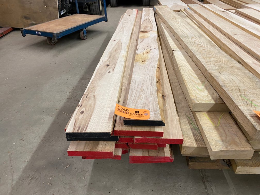 Stack of Rustic Hickory Boards