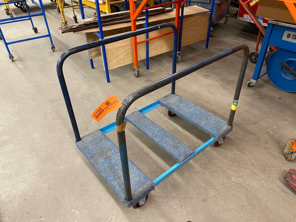 Carpeted Rolling Panel Cart