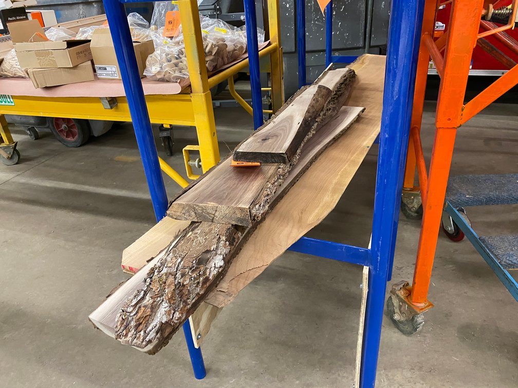 Various Black Walnut Live Edge Slabs