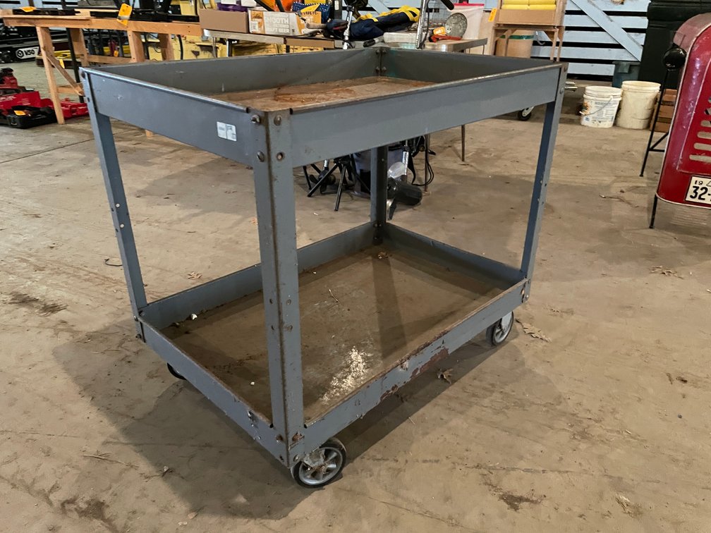 Metal Edsal Rolling Cart