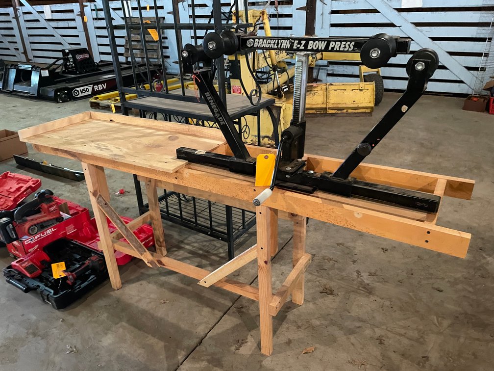 Bracklynn E-Z Bow Press on Wooden Table