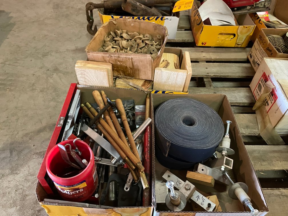 (3) Boxes of Assorted Woodworking Supplies