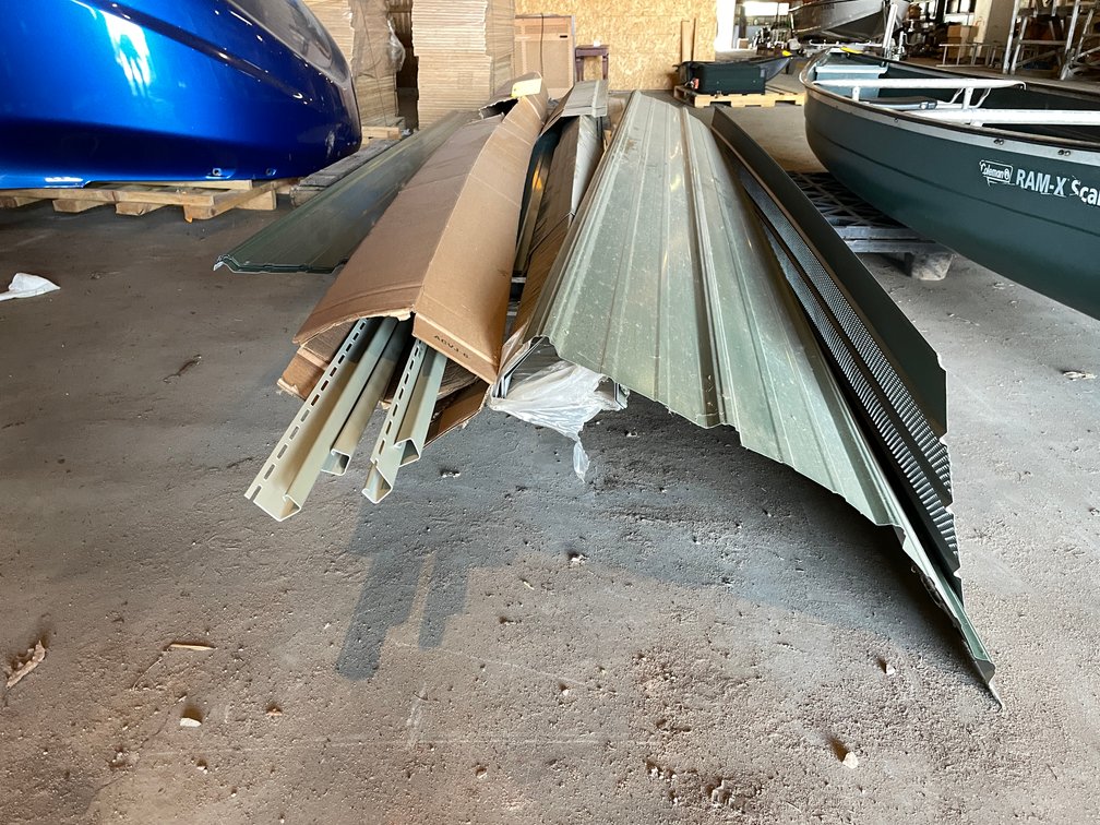 Pallet of Assorted Sheet Metal Siding and Trim