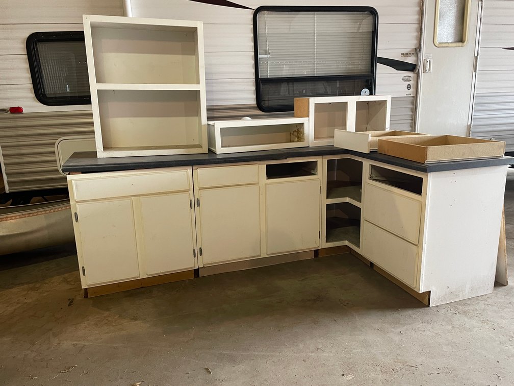 Pressboard Cabinets and Countertop