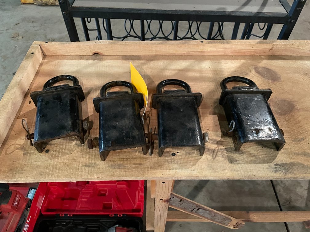 (4) Trailer Stake Pocket Tie Down Brackets