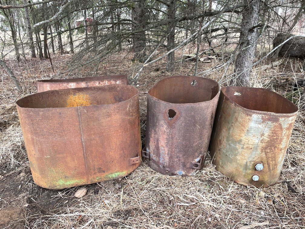 (4) Steel Bins
