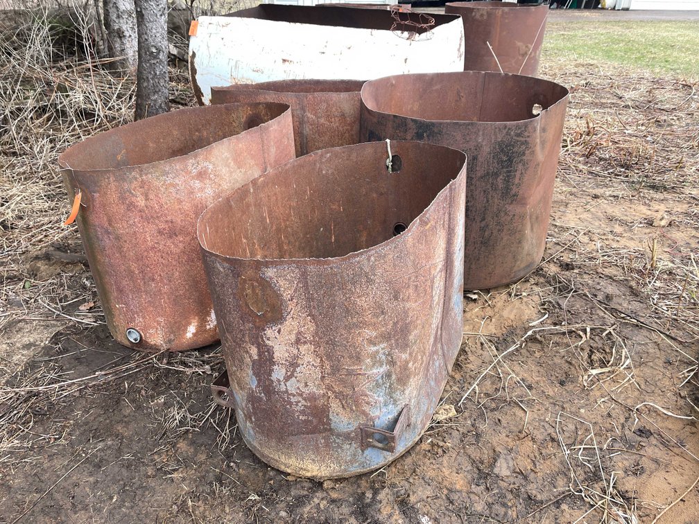 (4) Steel Bins