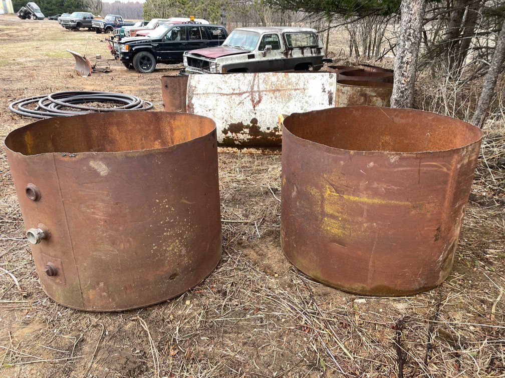 (2) Steel Bins