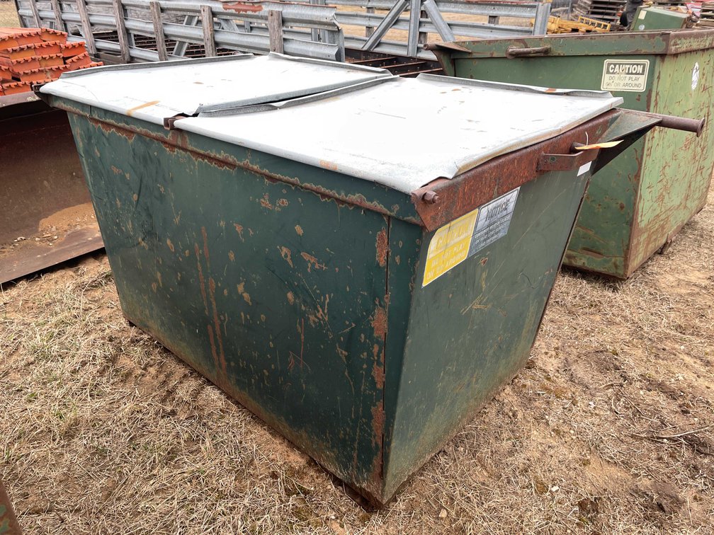 Steel Garbage Bin with (2) Lids