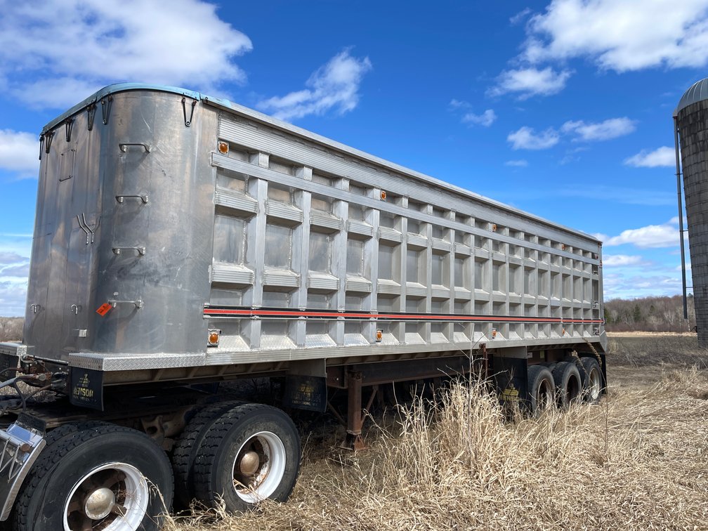 1994 Benson 37' Aluminum Semi Hydraulic Dump Trailer (Has WI Title)