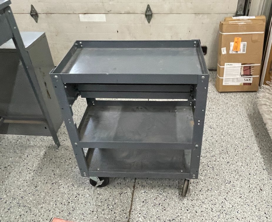 3 Drawer Metal Rolling Cart