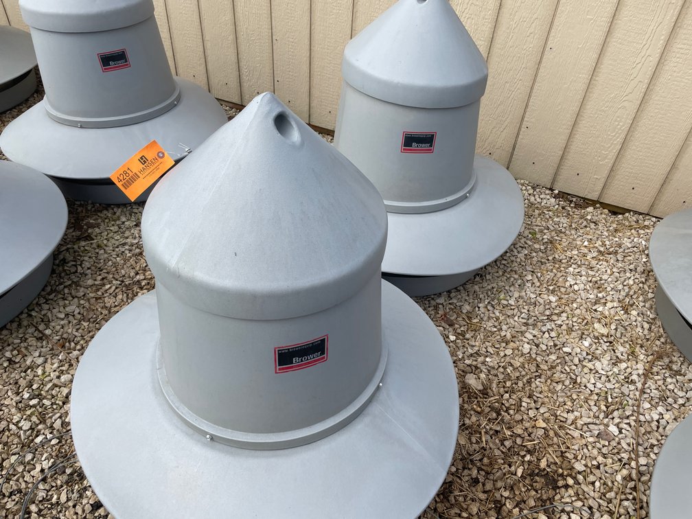(2) Brower Poultry Feeders