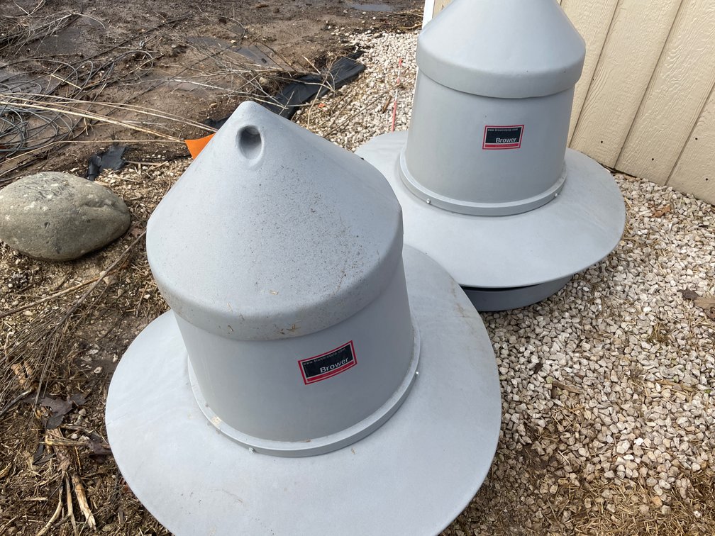 (2) Brower Poultry Feeders