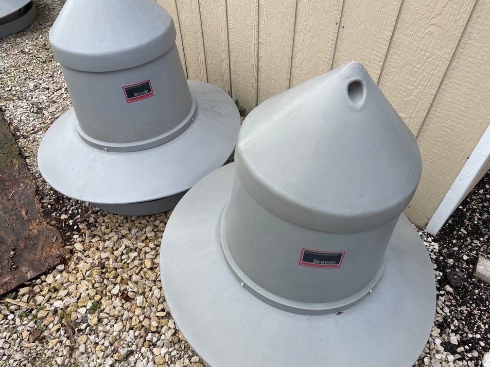 (2) Brower Poultry Feeders