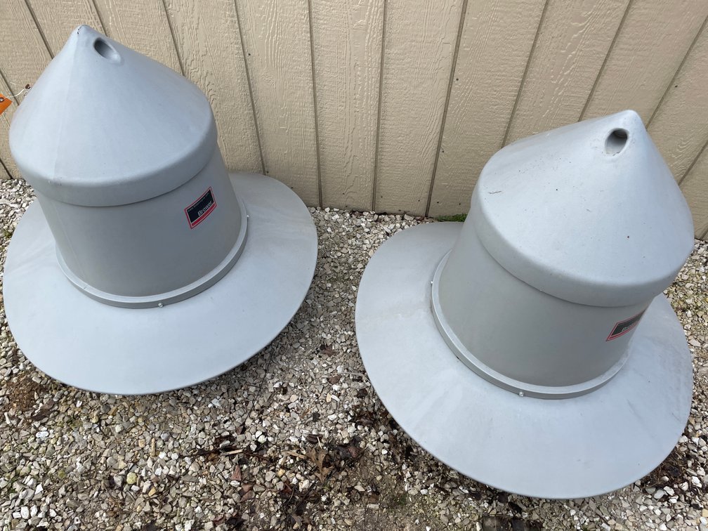(2) Brower Poultry Feeders