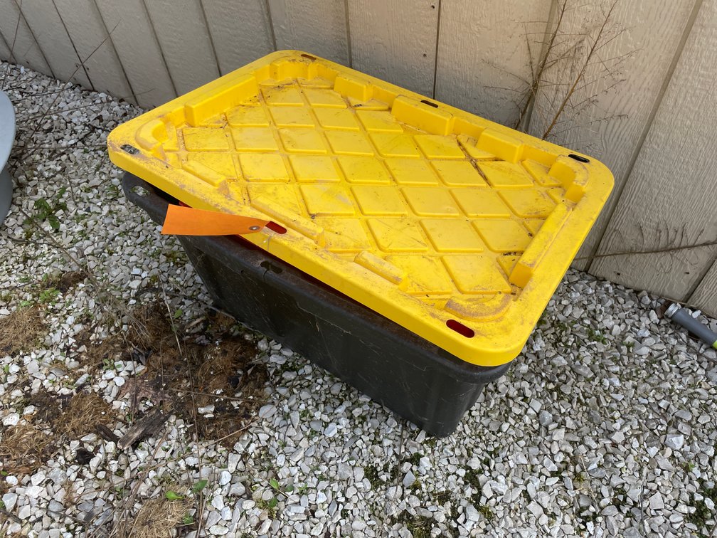 Tote of poultry feeders