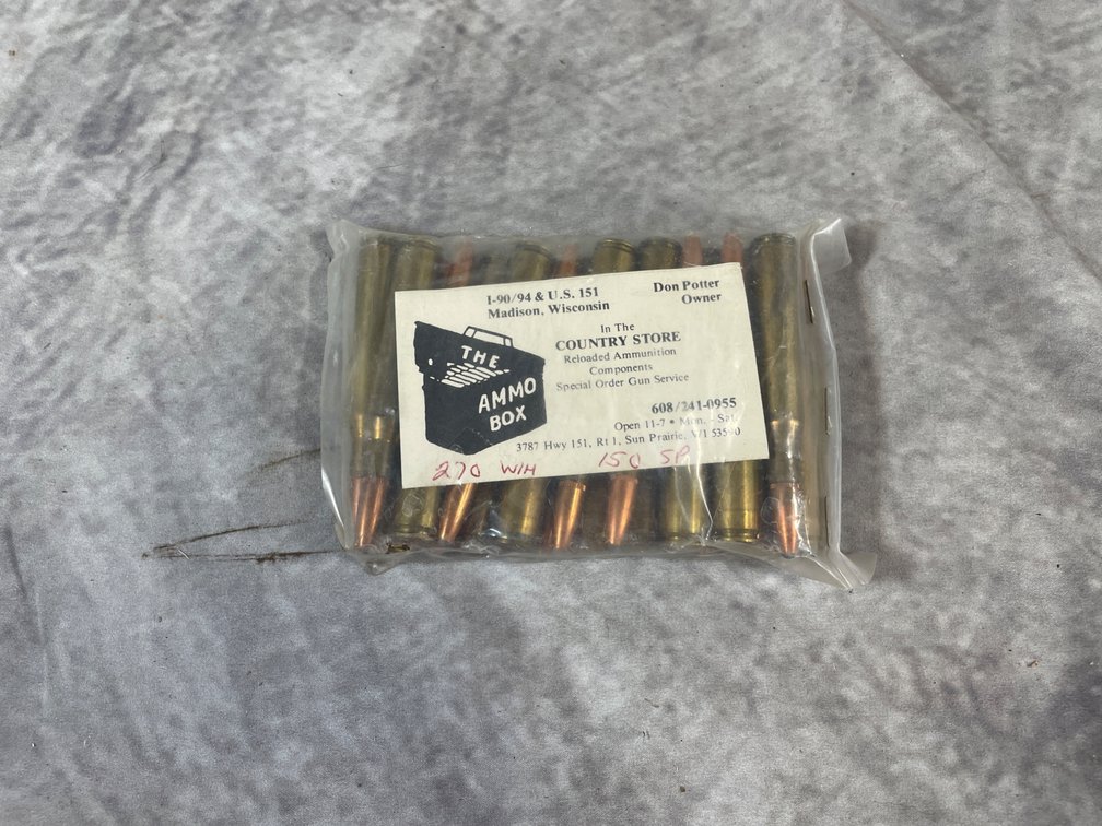 270 Winchester Reloaded Ammo (Neenah,WI)