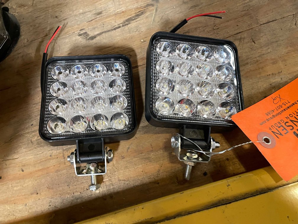 (2) LED Work Lights, 3.5" Square, 12vdc (PR12)