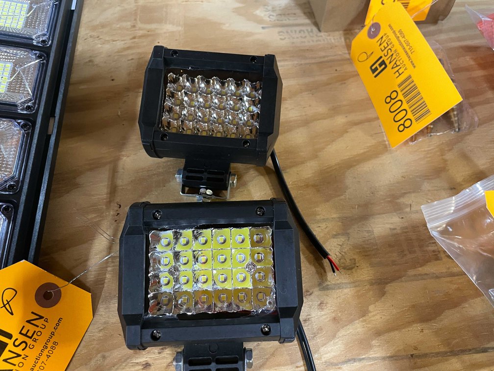 (2) LED Work Lights, 4" Long, 12/24vdc (PR13)