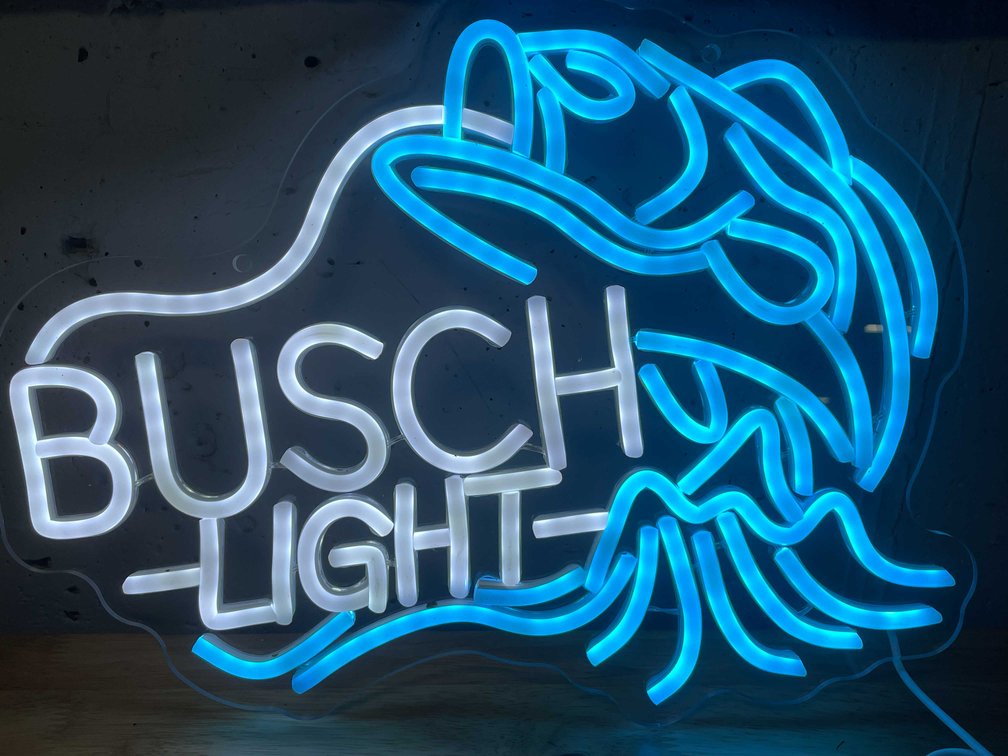 Busch Light Largemouth Bass LED Neon Sign (T6)
