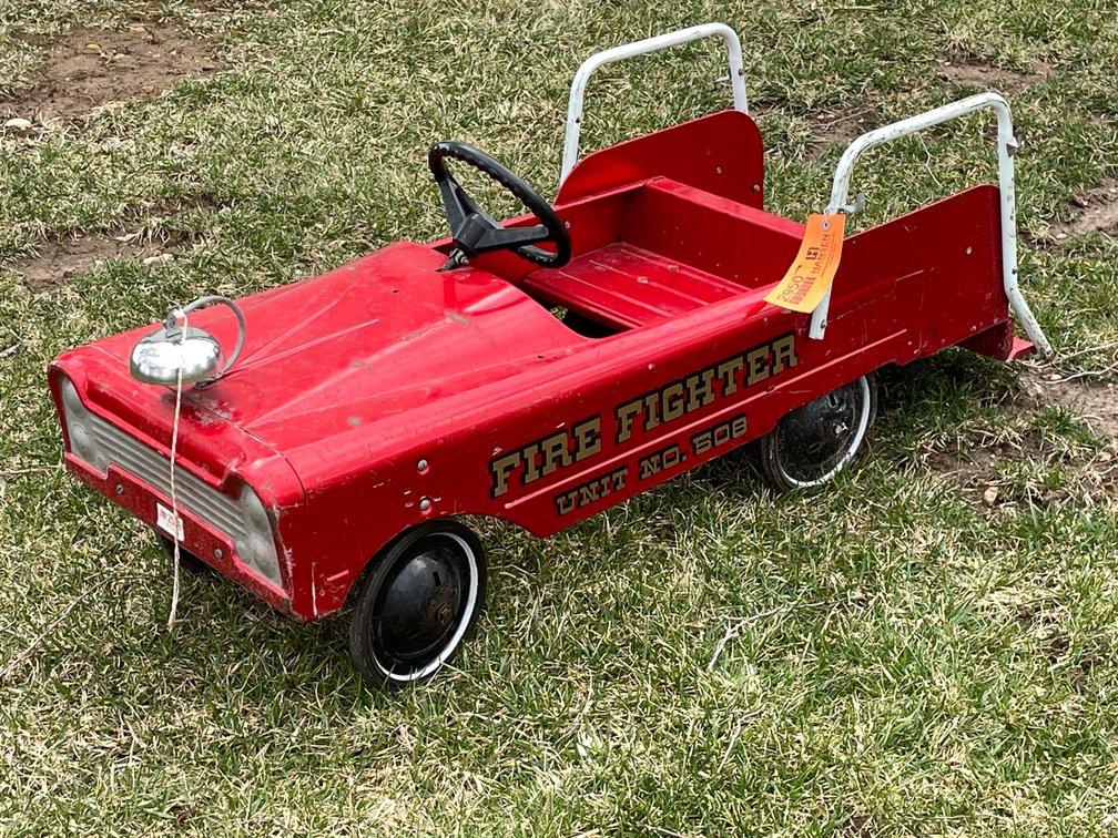 Vintage Firefighter Pedal Car