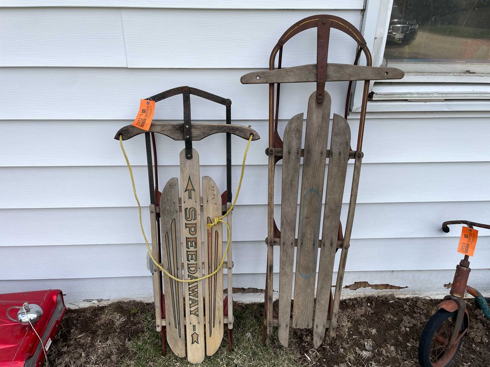 (2) Vintage Sleighs
