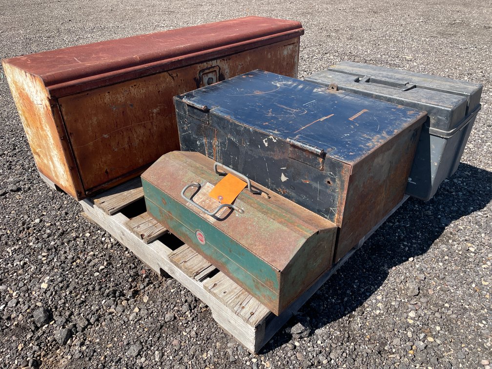 Pallet of Various Tool and Storage Boxes