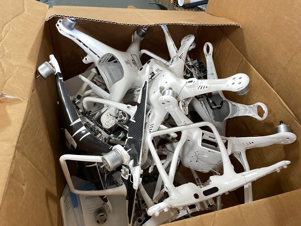 DJI Phantom 3 and 4 Damaged Drones