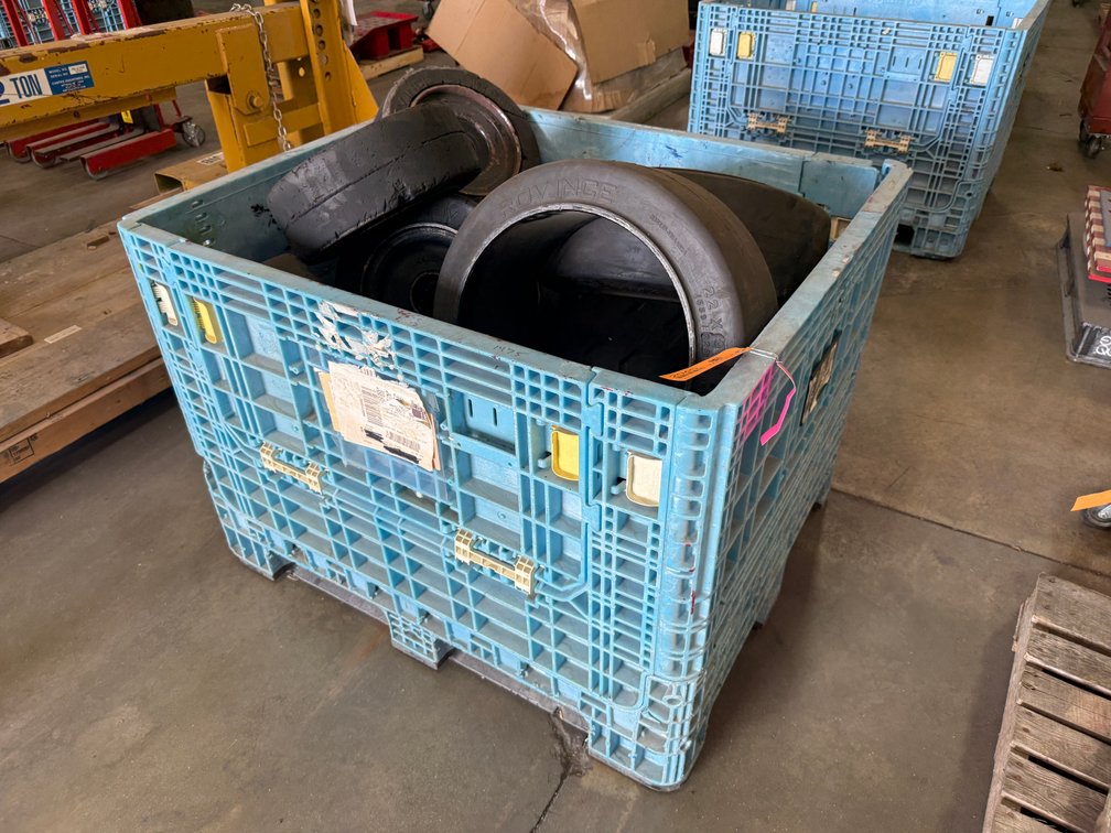 Crate of Forklift Tires (Located in Sussex)