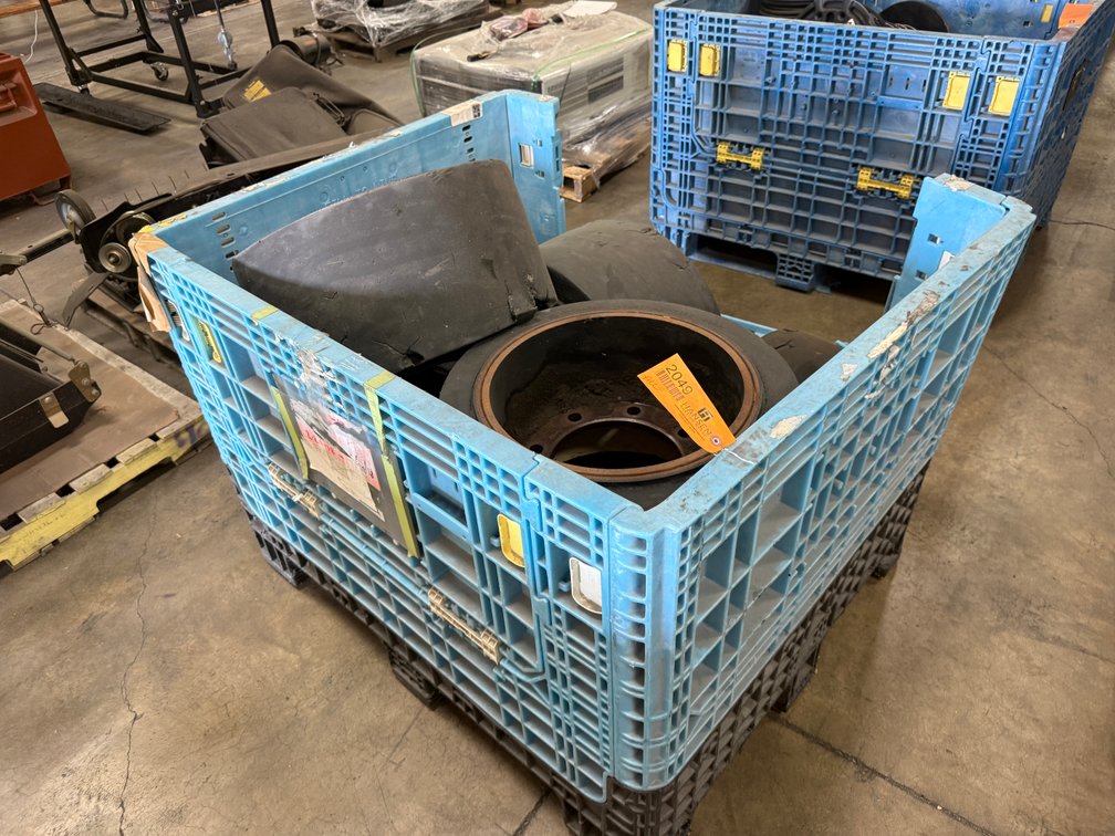 Tote of Forklift Tires (Located in Sussex)