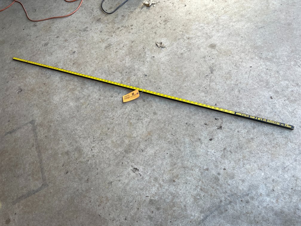 Minneapolis Tank and Mfg. Wood Measuring Stick