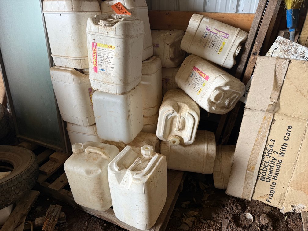 Pallet of Poly Jugs