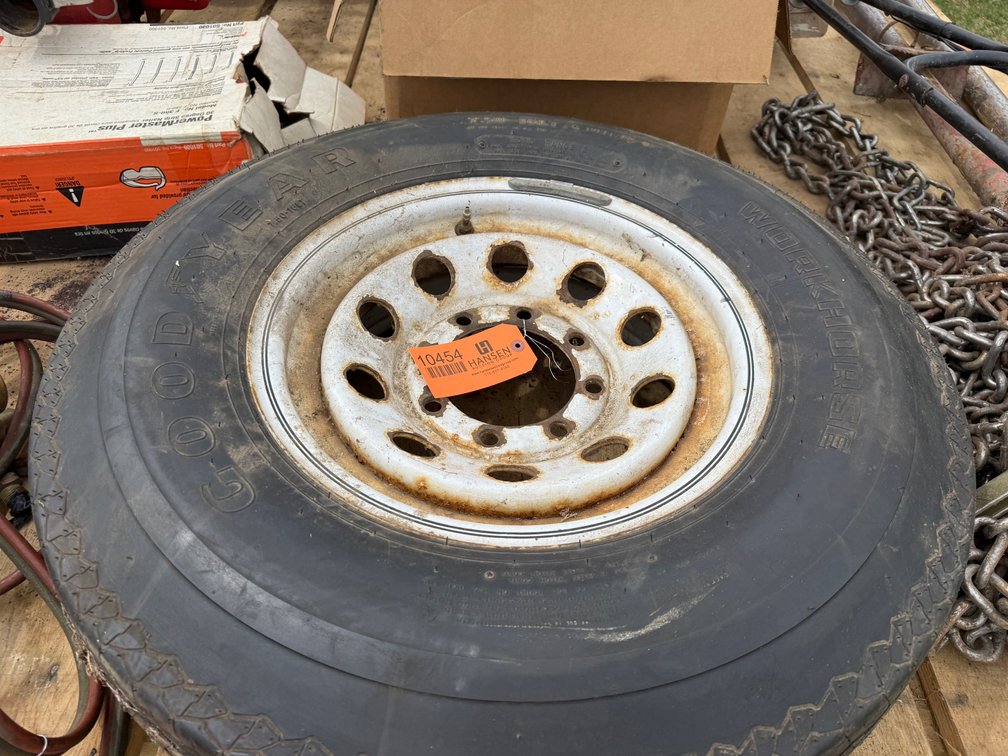 Unused Spare Trailer Tire on Rim