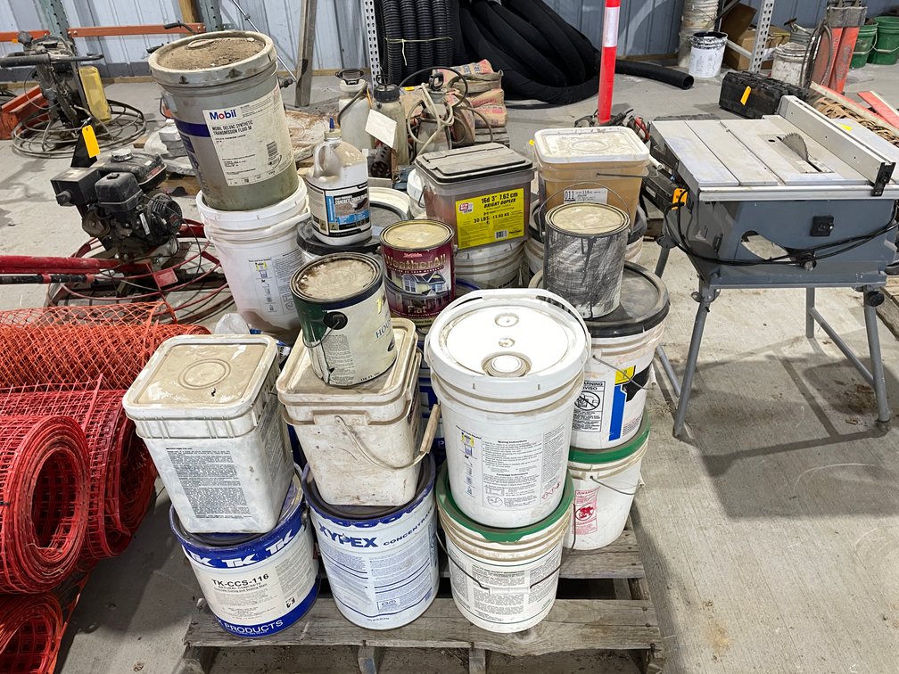 Pallet of Various Concrete Sealers and Stains