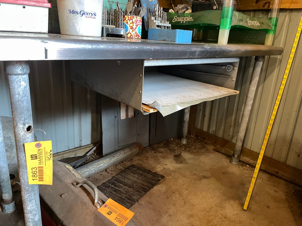 17' Long Stainless Steel Work Table