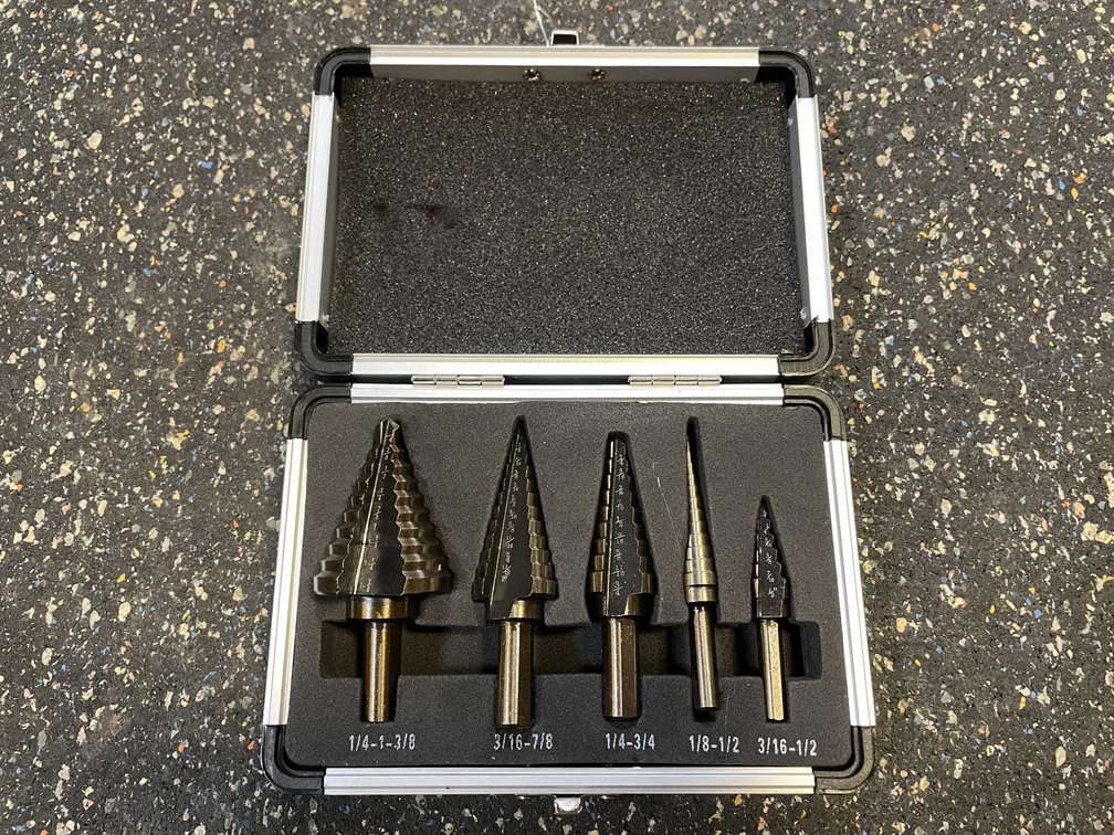 Set of 5 Step Drills In Metal Case (PR13)