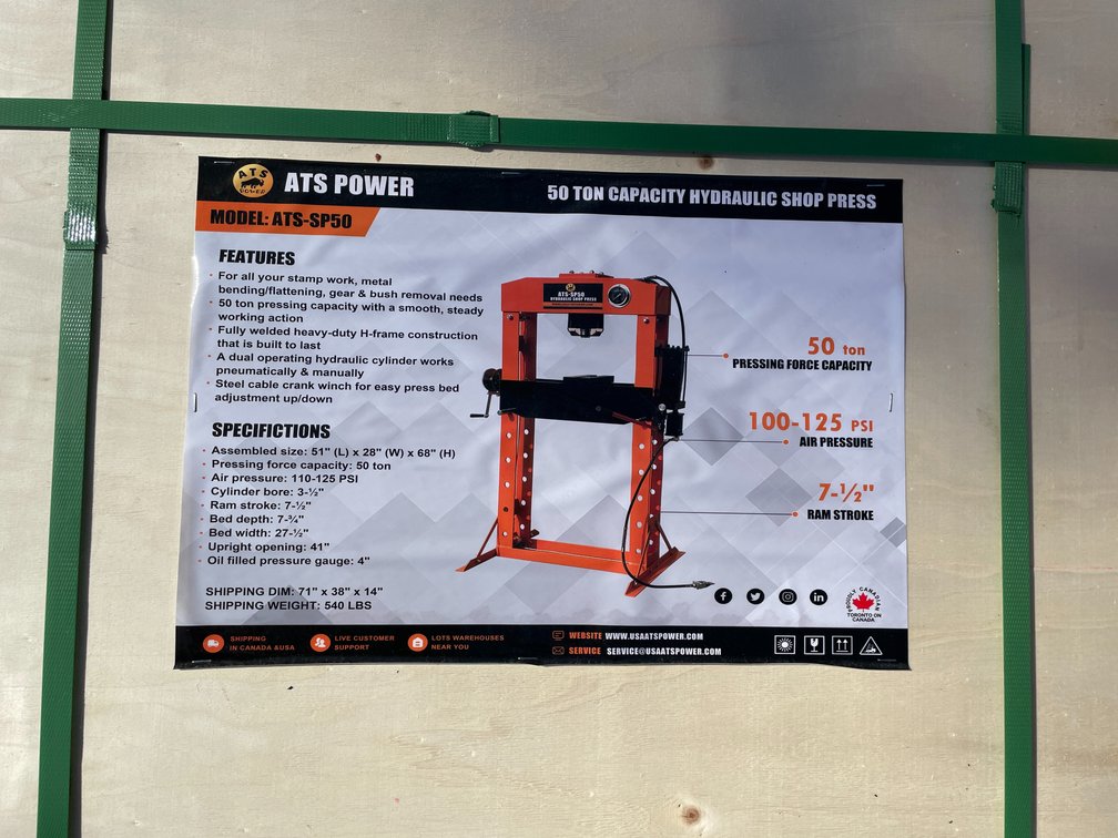 ATSPower 50-Ton Shop Press