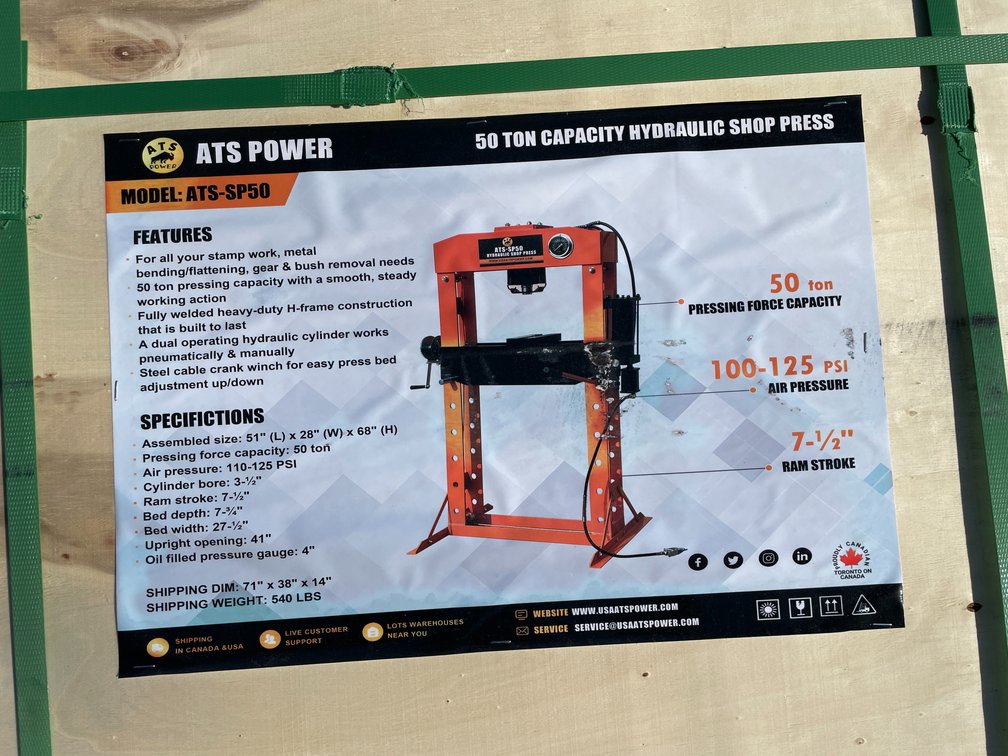 ATSPower 50-Ton Shop Press