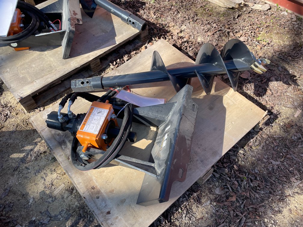 New Wolverine Mini Skid Steer Auger Drive and Bit Attachment