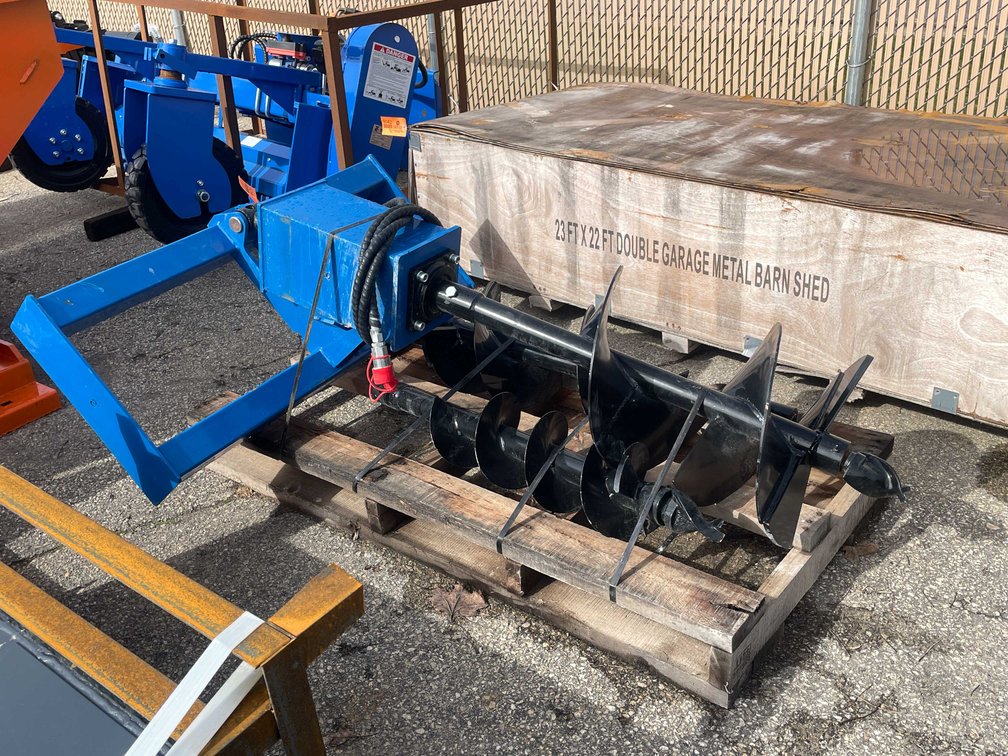 Unused Skid Steer Mower King Post Hole Auger (O11)