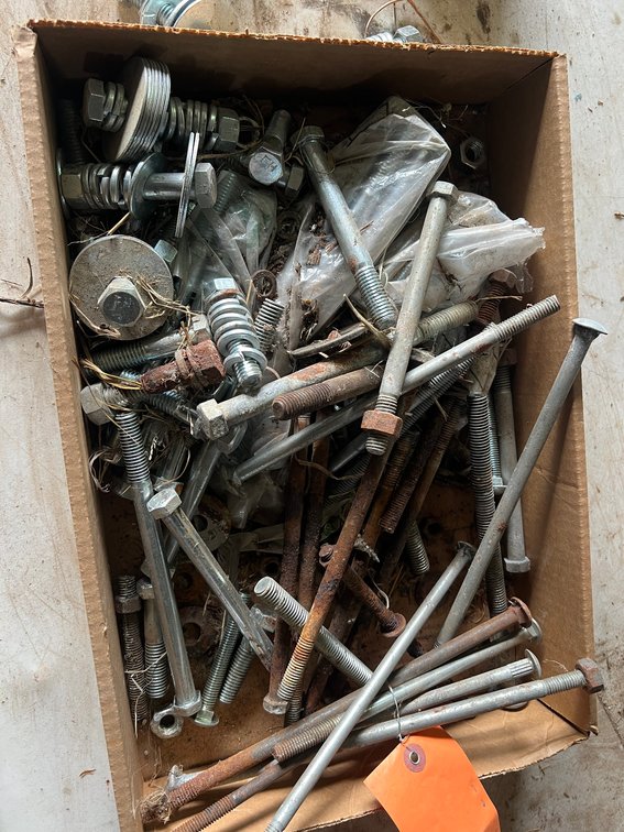 Large Assortment of Bolts, Nuts, and Washers