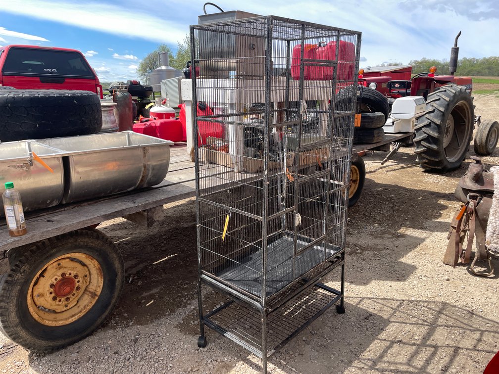Animal Cage with Rolling Stand