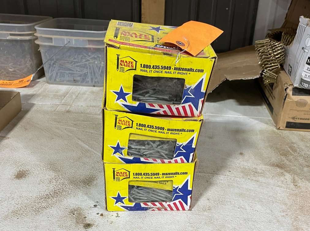 (3) Boxes Treated Lumber Nails