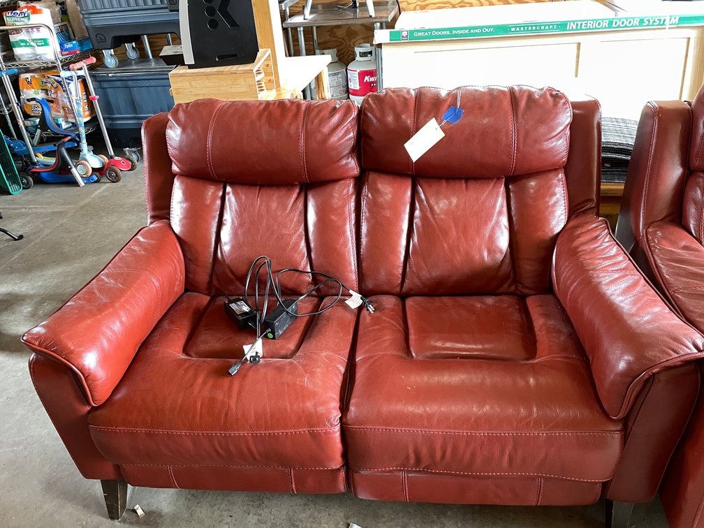 Leather Electric Reclining Love Seat