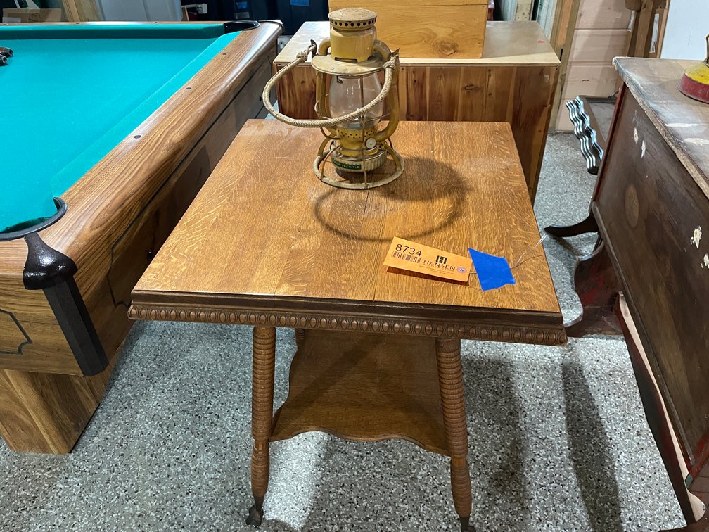 Vintage Deetz Vesta Lantern and End Table