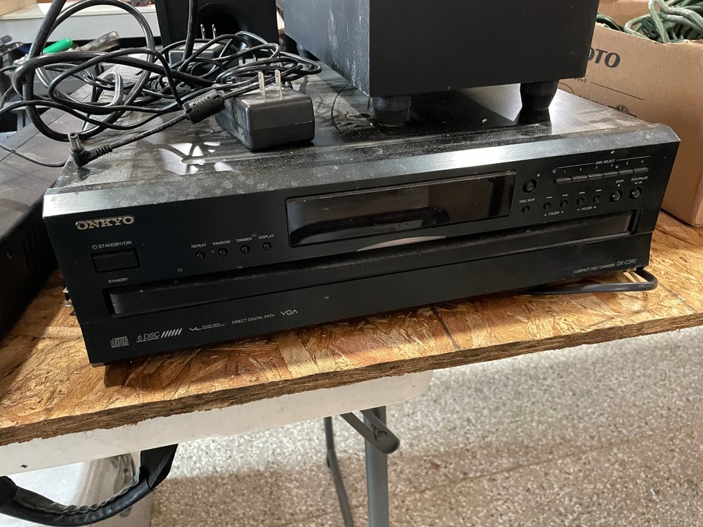 Onkyo Disc Changer and (3) Klipsch Speakers