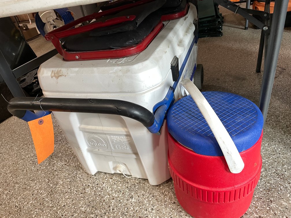 (2) Coolers and (2) Stadium Seats
