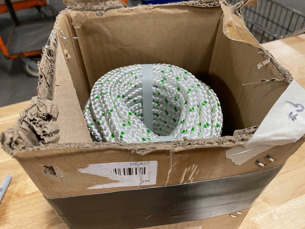 New 3/8" Thick, 100' of Double Braided Rope (CW)