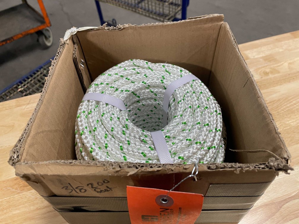 New 3/8" Thick, 200' of Double Braided Rope (CW)