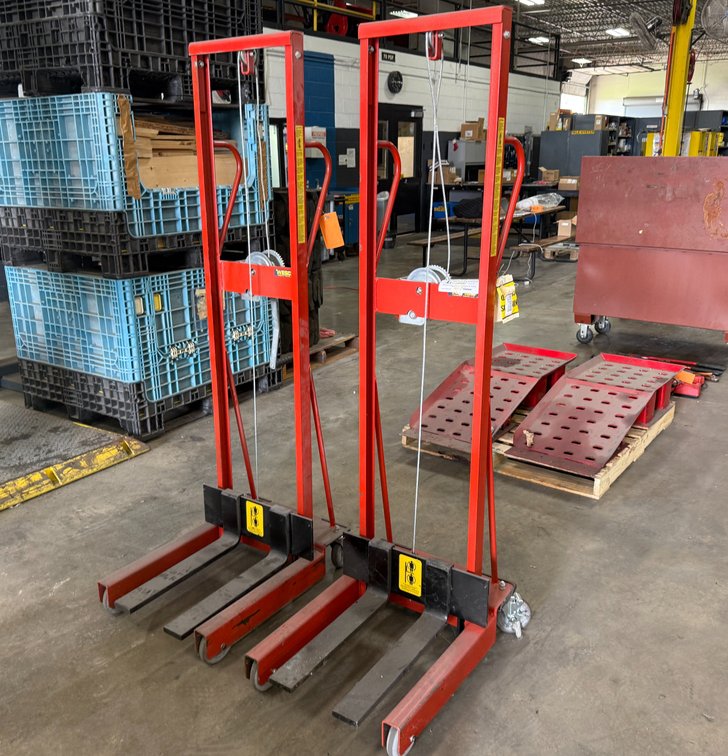 (2) Wesco Industrial Products Winch-Operated Pedalifts (Located in Sussex)